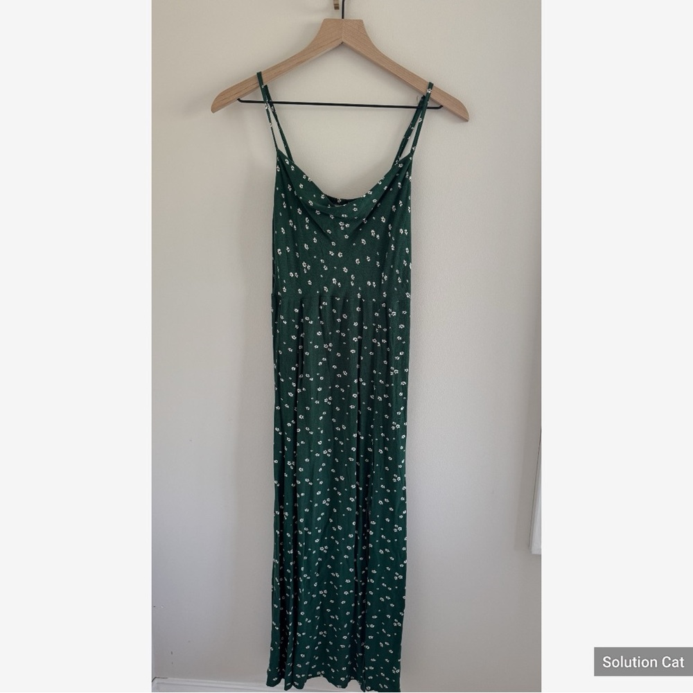 American Eagle Green Floral Maxi Dress